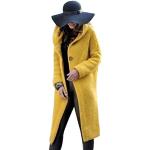 Gelbe Elegante Strickjacken mit Kapuze mit Kapuze für Damen Größe M für den für den Winter 