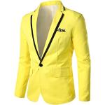 Gelbe Unifarbene Business Businesskleidung mit Knopf Handwäsche für Herren Größe 4 XL  zur Hochzeit 