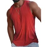 Rote Herrenmuskelshirts & Herrenachselshirts mit Basketball-Motiv maschinenwaschbar Größe XXL für den für den Sommer 