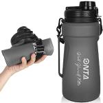 Outdoor Saxx® - 4X Faltbare Trink-Flasche mit Karabiner-Haken, BPA