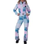 OOSC - Skianzug - Patchwork Women's Ski Suit für Damen - Größe M - Violett
