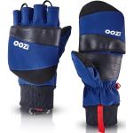 Blaue Gefütterte Handschuhe aus Polyamid für Herren Größe S für den für den Winter 