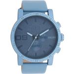 Reduzierte Hellblaue Wasserdichte Oozoo Quarz Armbanduhren mit Analog-Zifferblatt mit Mineralglas-Uhrenglas mit Metallarmband 