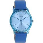 Blaue Vintage Japanische Oozoo Timepieces Quarz Damenarmbanduhren Dornschließe mit Mineralglas-Uhrenglas mit Lederarmband 