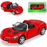Rote Welly Opel Speedster Spielzeug Cabrios aus Metall 