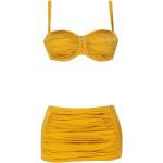 Opera Flamed Bikini trägerlos 44 C Ocker Gelb UVP 119 Euro breite Hose wie Rock