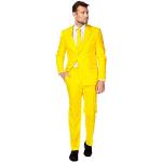 Gelbe Unifarbene OppoSuits Businesskleidung mit Knopf für Herren Übergröße  für Partys 