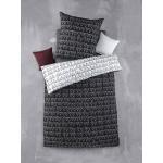 Schwarze Motiv Moderne Optidream Baumwollbettwäsche mit Reißverschluss aus Baumwolle trocknergeeignet 135x200 