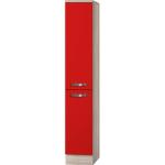 Reduzierte Rote Moderne Optifit Faro Apothekerschränke aus Akazie Breite 0-50cm, Höhe 150-200cm, Tiefe 50-100cm 