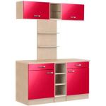 Reduzierte Rote Optifit Faro Küchenbuffets mit Schublade Breite 100-150cm, Höhe 200-250cm, Tiefe 50-100cm 