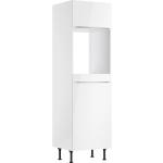 Weiße Moderne Optifit Küchenhochschränke matt aus Edelstahl Breite 50-100cm, Höhe 200-250cm, Tiefe 50-100cm 