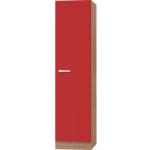 Reduzierte Rote Optifit Odense Küchenhochschränke aus Buche Breite 0-50cm, Höhe 200-250cm, Tiefe 50-100cm 