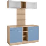 Reduzierte Blaue Optifit Küchenbuffets aus Holz mit Schublade Breite 100-150cm, Höhe 150-200cm, Tiefe 50-100cm 