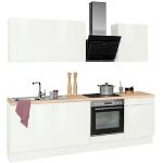 Reduzierte Weiße Optifit Küchenmöbel lackiert aus Eiche Breite 200-250cm, Höhe 200-250cm, Tiefe 50-100cm 