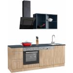 Anthrazitfarbene Optifit Singleküchen & Miniküchen aus Holz Breite 0-50cm, Höhe 50-100cm, Tiefe 50-100cm 