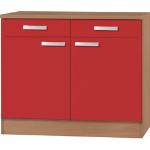 Rote Küchenunterschränke Breite 100-150cm günstig online kaufen