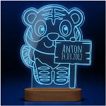 Bunte LED Tischleuchten & LED Tischlampen mit Löwen-Motiv aus Acrylglas 
