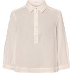 Weiße Unifarbene Elegante Opus Nachhaltige Hemdblusen für Damen Größe L 