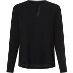 Schwarze Opus Nachhaltige V-Ausschnitt Tunika-Blusen aus Viskose für Damen Größe L 