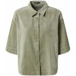 Grüne Unifarbene Opus Nachhaltige V-Ausschnitt Blusenshirts & Schlusen für Damen für den für den Frühling 