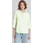 Hellgrüne 3/4-ärmelige Opus Nachhaltige V-Ausschnitt Blusenshirts & Schlusen aus Baumwolle für Damen Größe S 