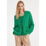Grüne Unifarbene Casual Opus Nachhaltige Damencardigans & Damenstrickjacken aus Polyamid Größe L für den für den Herbst 