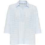 Hellblaue Opus Nachhaltige Transparente Blusen & durchsichtige Blusen für Damen Größe L 