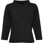 Reduzierte Schwarze 3/4-ärmelige Opus Stehkragen Damensweatshirts aus Viskose Größe L 