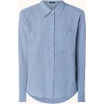 Stahlblaue Unifarbene Opus Nachhaltige Tunika-Blusen aus Polyester für Damen Größe S 