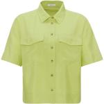 Limettengrüne Business Opus Nachhaltige Hemdblusen mit Knopf für Damen Größe S 