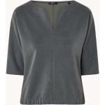 Anthrazitfarbene Unifarbene Opus Nachhaltige Tunika-Blusen für Damen Größe M 