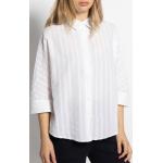 Reduzierte Weiße Opus Nachhaltige Hemdblusen aus Baumwolle für Damen Größe S 