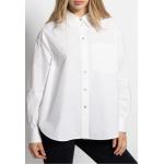 Reduzierte Weiße Unifarbene Opus Nachhaltige Hemdblusen aus Baumwolle für Damen Größe S 