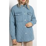 Reduzierte Blaue Opus Nachhaltige Hemdjacken aus Baumwolle für Damen Größe L 