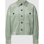 Reduzierte Mintgrüne Opus Nachhaltige Hemdjacken aus Baumwolle für Damen Größe M 