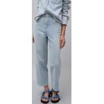 Reduzierte Hellblaue Bestickte Opus Nachhaltige Jeans mit Stickerei mit Reißverschluss aus Denim für Damen Größe XXL 