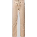 Beige Opus Nachhaltige Straight Leg Jeans aus Baumwolle für Damen Größe S Weite 36, Länge 28 