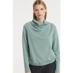 Reduzierte Hellgrüne Unifarbene Opus Nachhaltige Wasserfall-Ausschnitt Damensweatshirts Größe M 