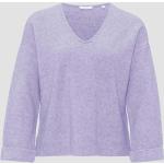 Lila Unifarbene Casual Opus Nachhaltige V-Ausschnitt Damensweatshirts Größe M 