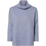 Hellblaue Melierte Langärmelige Opus Nachhaltige Rollkragen Damensweatshirts aus Polyamid für den für den Herbst 