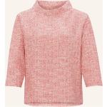 Reduzierte Braune 3/4-ärmelige Opus Nachhaltige Stehkragen Damensweatshirts aus Bouclé Größe S 
