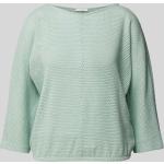Mintgrüne Unifarbene Opus Nachhaltige U-Boot-Ausschnitt Damensweatshirts aus Viskose Größe M 