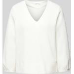 Weiße 3/4-ärmelige Opus Nachhaltige Damensweatshirts aus Baumwollmischung Größe L 
