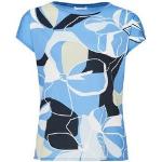 Blaue Kurzärmelige Opus Nachhaltige Rundhals-Ausschnitt T-Shirts für Damen Größe L 1-teilig für den für den Sommer 