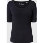 Marineblaue Halblangärmelige Opus Nachhaltige T-Shirts aus Baumwolle für Damen Größe S 