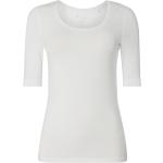 Weiße Halblangärmelige Opus Nachhaltige T-Shirts aus Baumwolle für Damen Größe L 