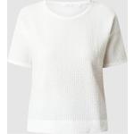 Offwhitefarbene Opus Nachhaltige T-Shirts aus Viskose für Damen Größe M 