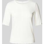 Weiße Halblangärmelige Opus Nachhaltige T-Shirts aus Viskose für Damen Größe L 