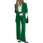 Grüne Unifarbene Elegante Damenhosenanzüge Größe XXL 