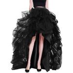 Schwarze Elegante Maxiröcke aus Mesh Handwäsche für Damen Größe XXL 
